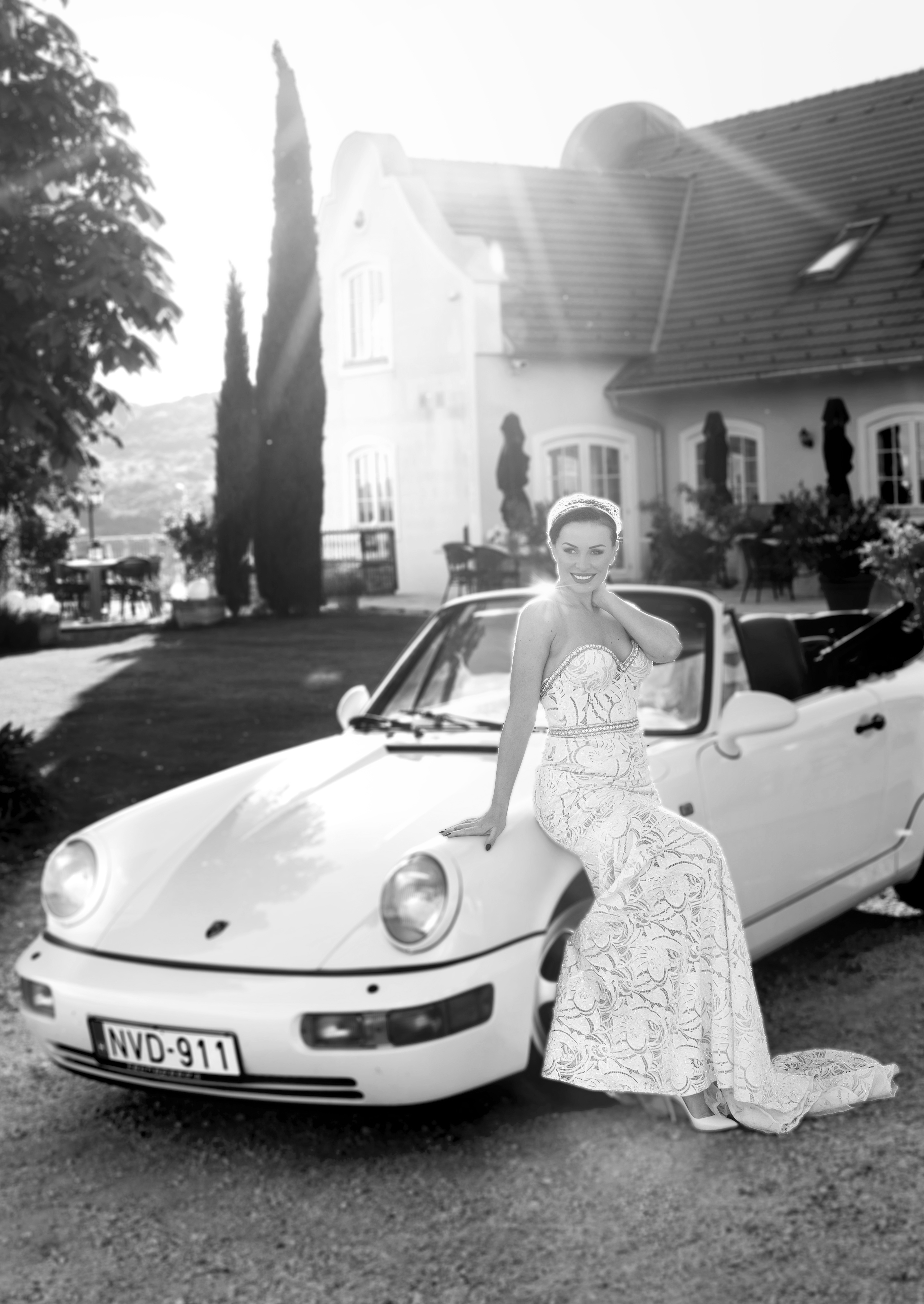 Romantikus esküvői pillanat